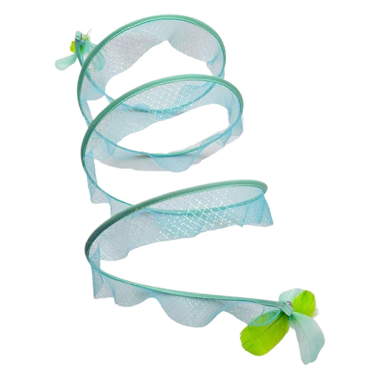 Tunnel for Cats, S Shaped Kitten Exercise Tubes, Interactive Foldable Portable Exercise Tunnel with Feather Bell