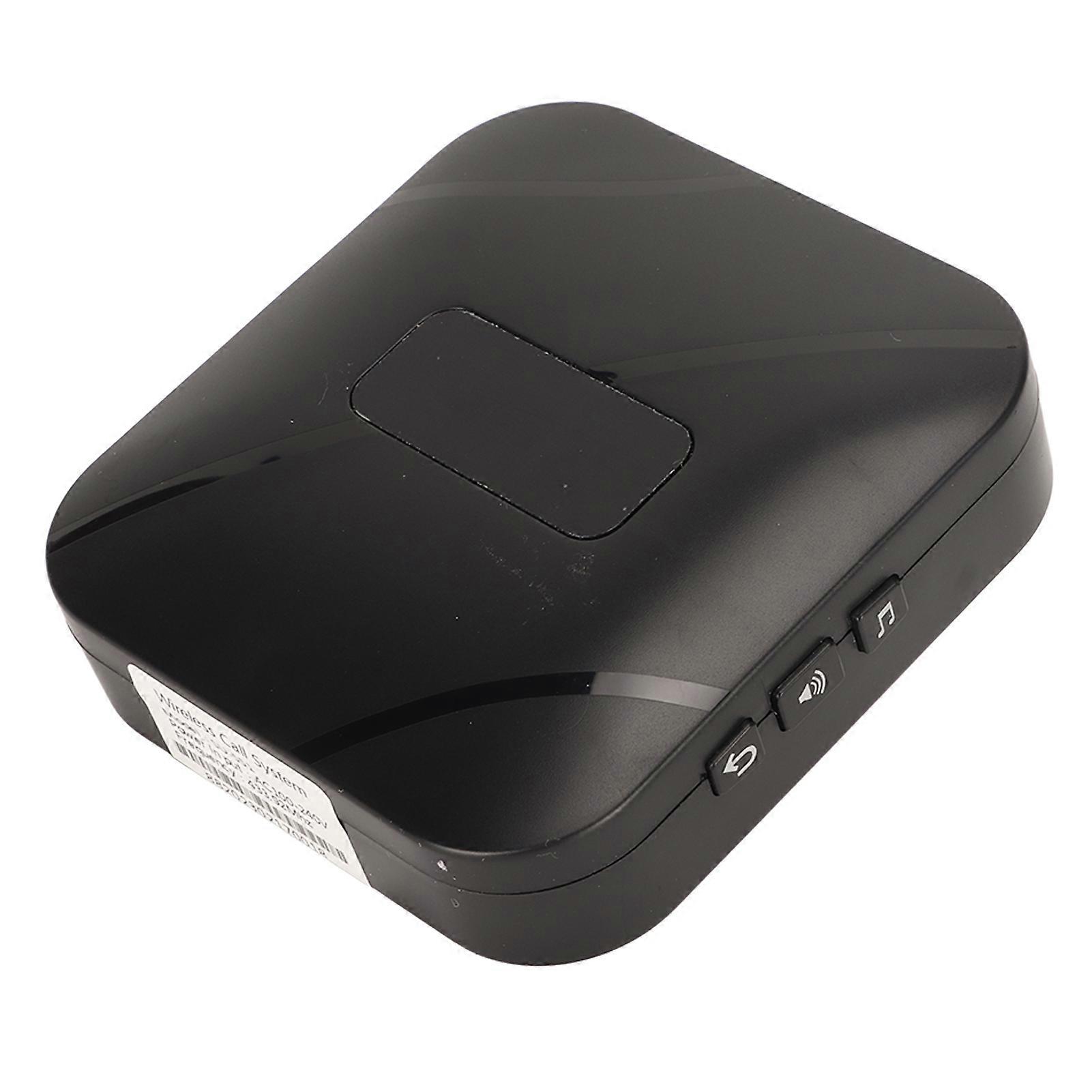 Patient Pager System 1 Transmitter 1 Receiver 4 Volume Level LED Light Wireless Calling System for Family 100‑240V EU Plug 