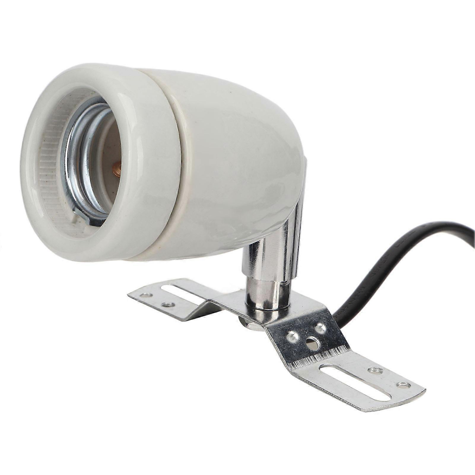 Reptile Ceramic Heat Lamp Holder E27 400W Rotatable Ceramic Heating Bulb Base with Switch 110‑