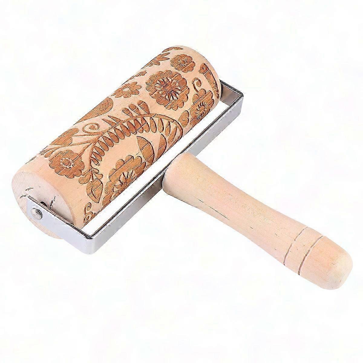 Wooden Rolling Pin for Baking Easy Grip Dough Roller