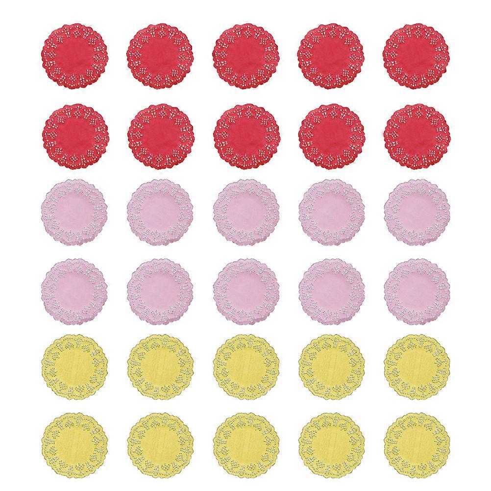 Disposable Paper Doilies For Crafts And Food Oil-Absorbing Cake Liners Round Colorful 300Pcs