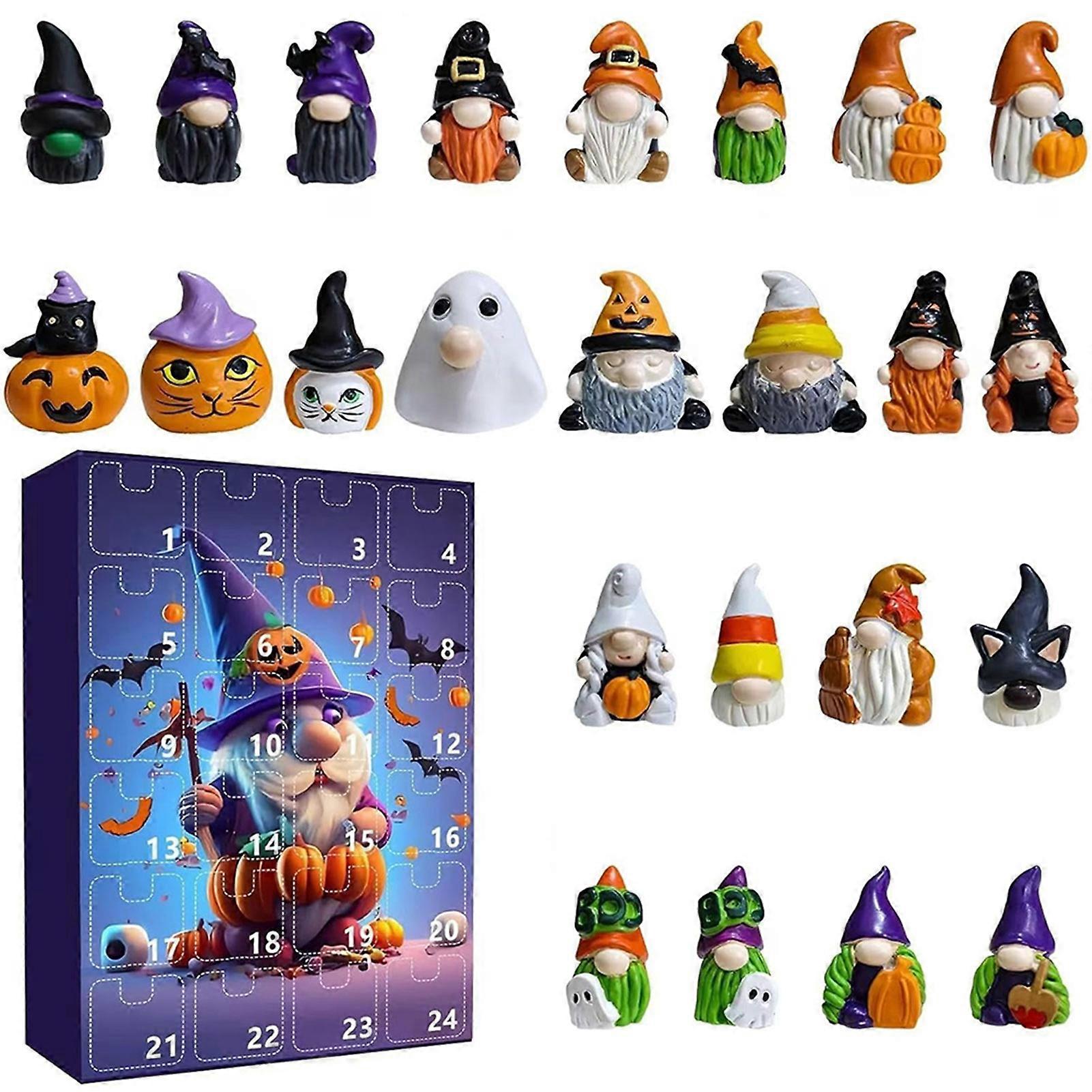 Holiday Countdown Calendar for Halloween Fashion Countdown Collectible Figures Kit for Halloween Party Centerpiece
