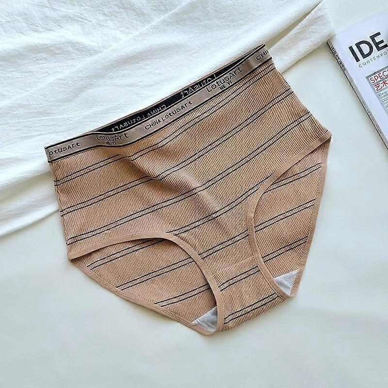 Plus Size Women's Panties Threaded Cotton Underwear Triangle Panties High Waisted Panty