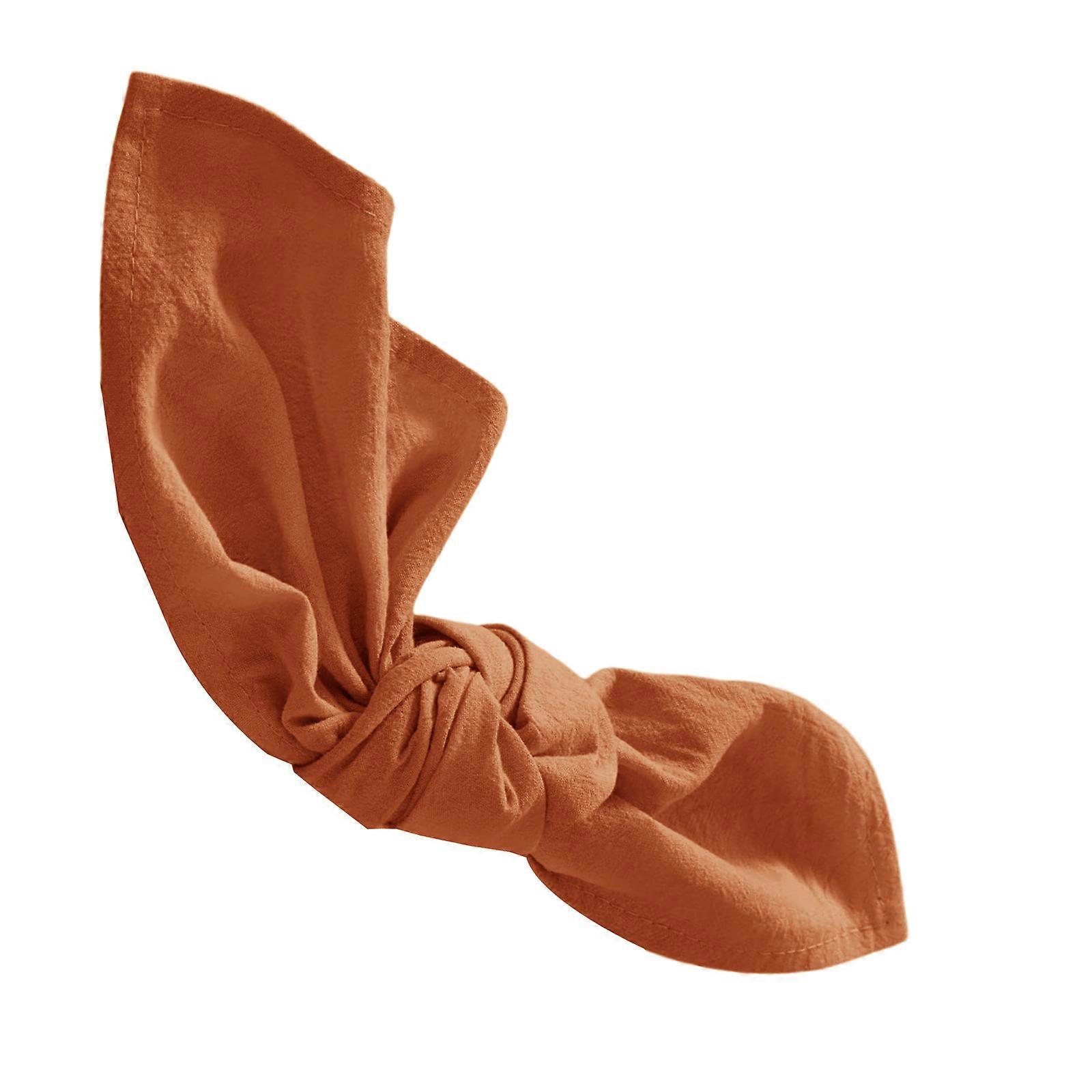 Multipurpose Reusable Square Cotton Napkins Soft Absorbent Fabric for Casual or Formal Dining Rust red