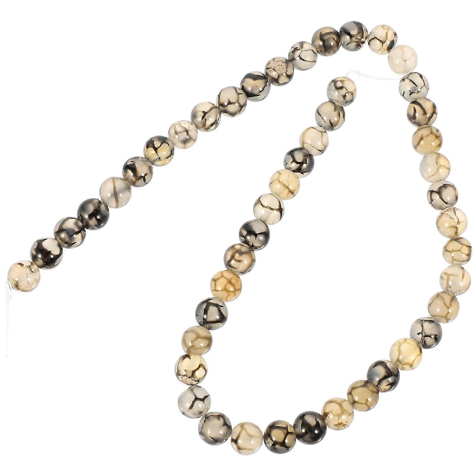 Natural Stone Round Agate Beads For DIY Jewelry Making 8Mm Jewelry Components 48Set