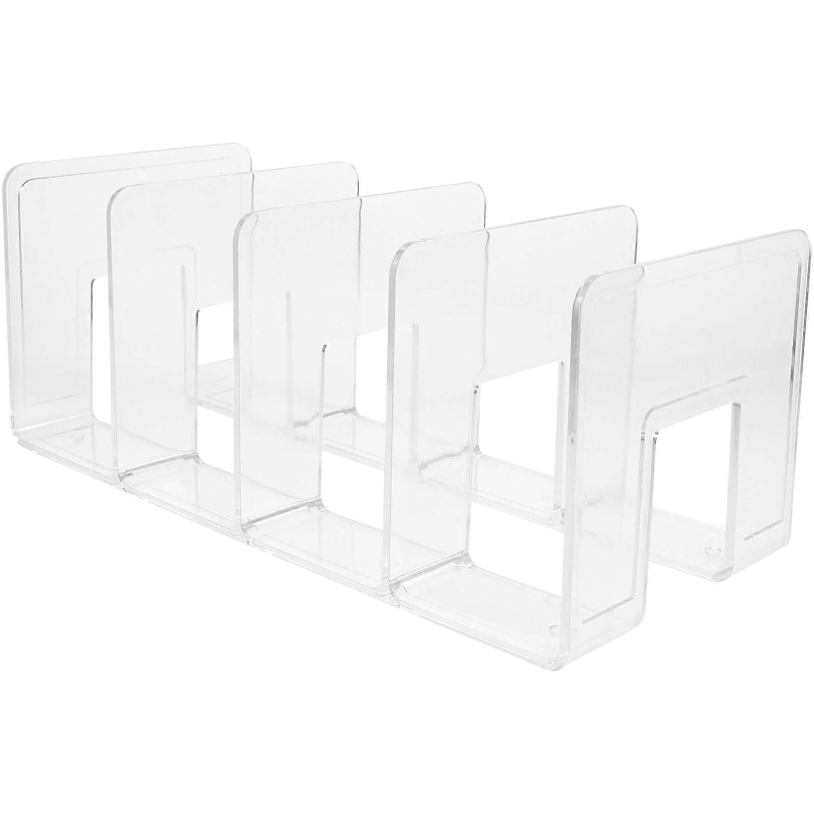 Acrylic Book End for Heavy Books Transparent Home Use Strong and 7.87x3.15x4.72 Inches