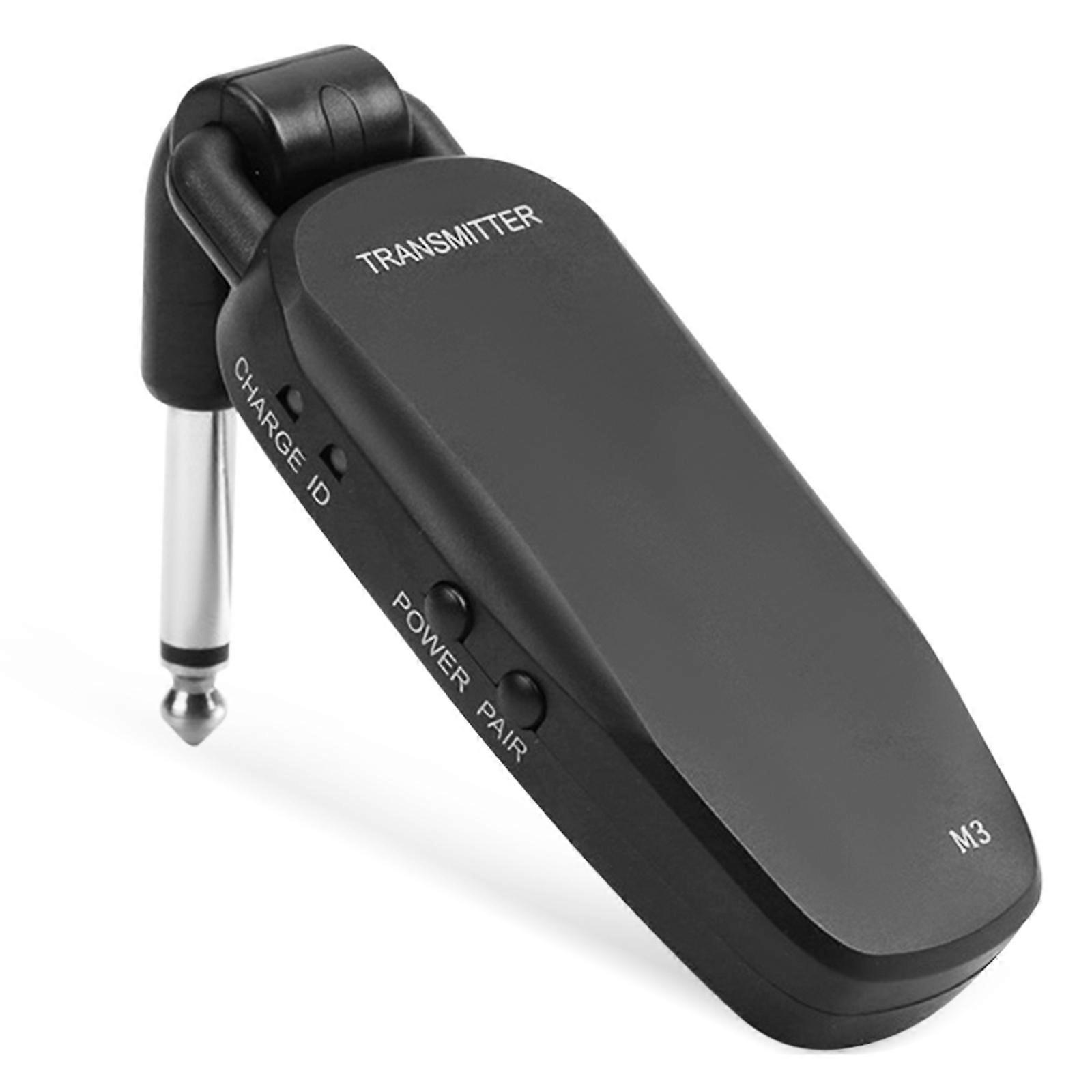 Guitar Wireless System Black Metal Rectangular Distortion Reduction Live Shows Musicians Low Latency 1Set