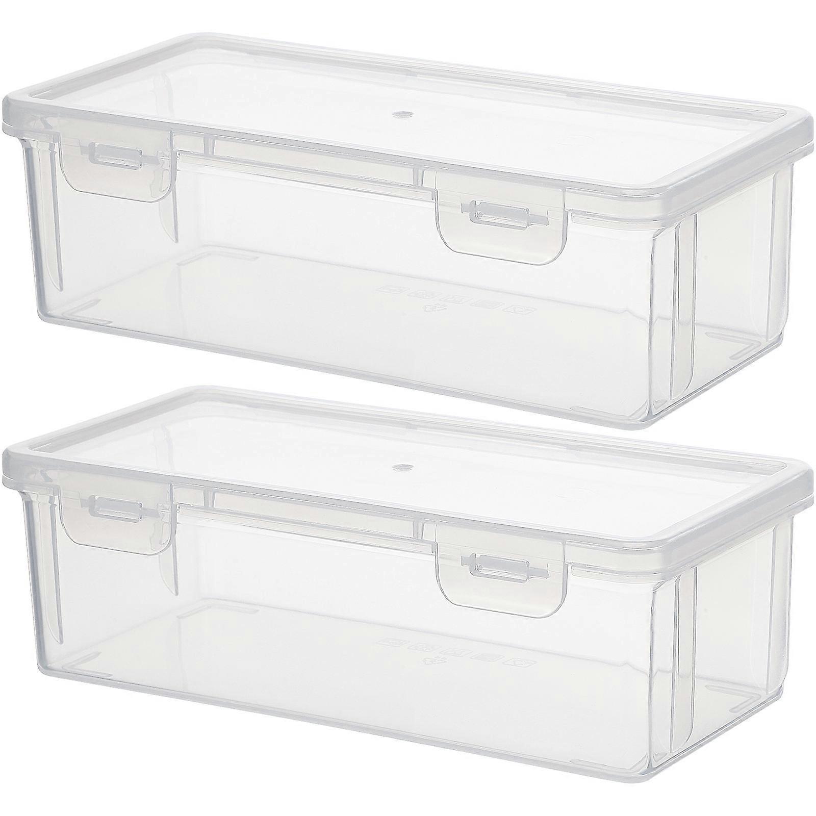 Toast Container Organizer Rectangular Space Saving Home Users 7.47X3.73X2.36IN 2Pcs