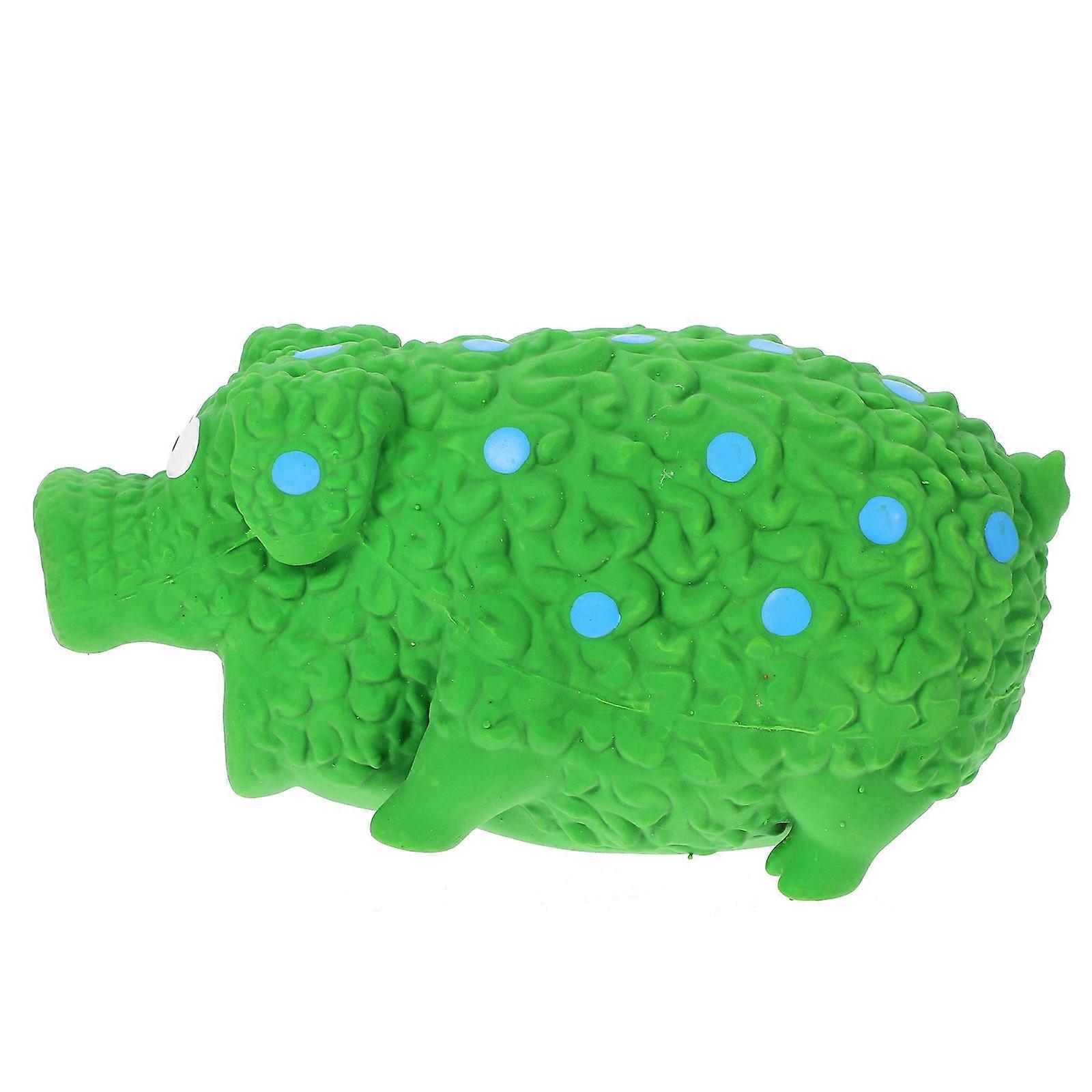 Dog Molar Toy Squeaky Teething Pig Shaped Chewing Toy Funny Plaything