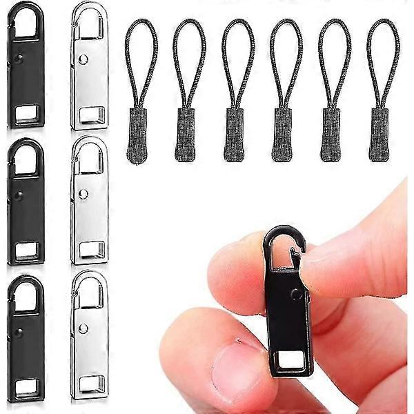 Replacement zipper, zipper, zipper pull, replacement zipper, zipper, zipper slider, 12 pieces