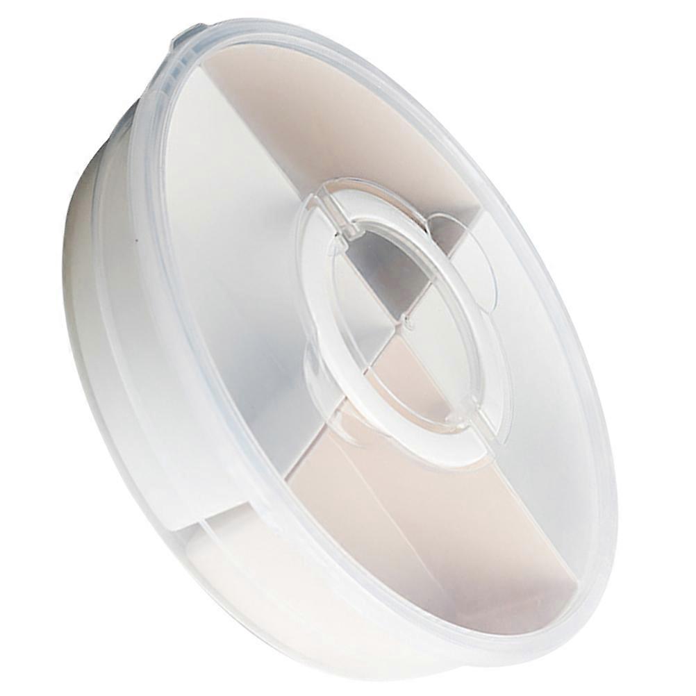 Divided Serving Tray Round Multi- Camping Prevent Falling 32X32X7.3CM PP 1Pcs