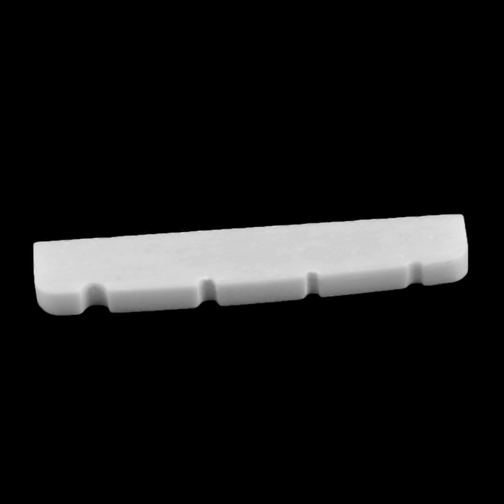 2X Pre-slotted Flat Bottom Bone Bass Nut for 4 String PB Precision Bass , 38x3.5x5/4.5mm