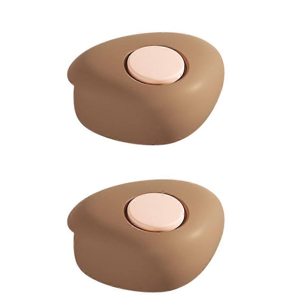 Table Corner Guards 2Pcs Ideal For Families With Kids Providing Protection From Corners In A Coffee Color Design