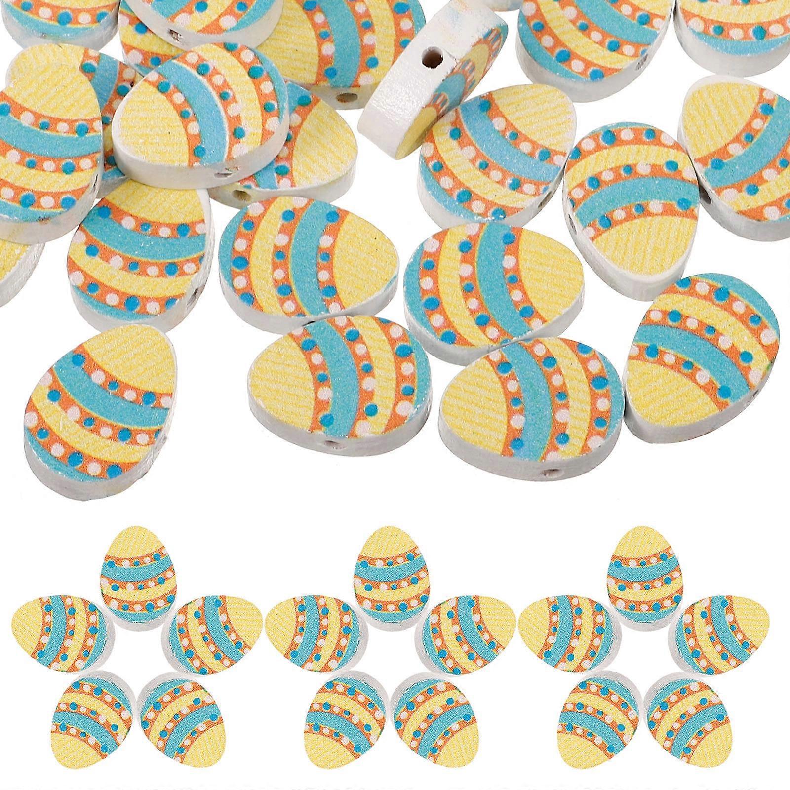 50pcs Beads Crafts Diy Beads Pendant Making Beads Garland Diy Beads Wood Beads
