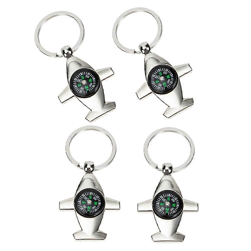 Hiking Small Compass Keyring Designed For Aviation Enthusiasts Compact And Durable 4Pcs