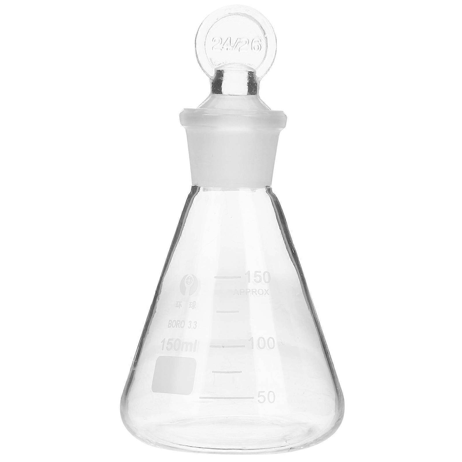 Équipement de laboratoire de flacon en verre transparent pour le stockage de classe de chimie 150ml 1Pack