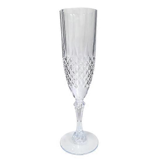 Plastic Champagne Flutes Transparent Wine Glasses Shatterproof Reusable Wine Goblets Elegant Drinkware for Weddings Parties Toasting