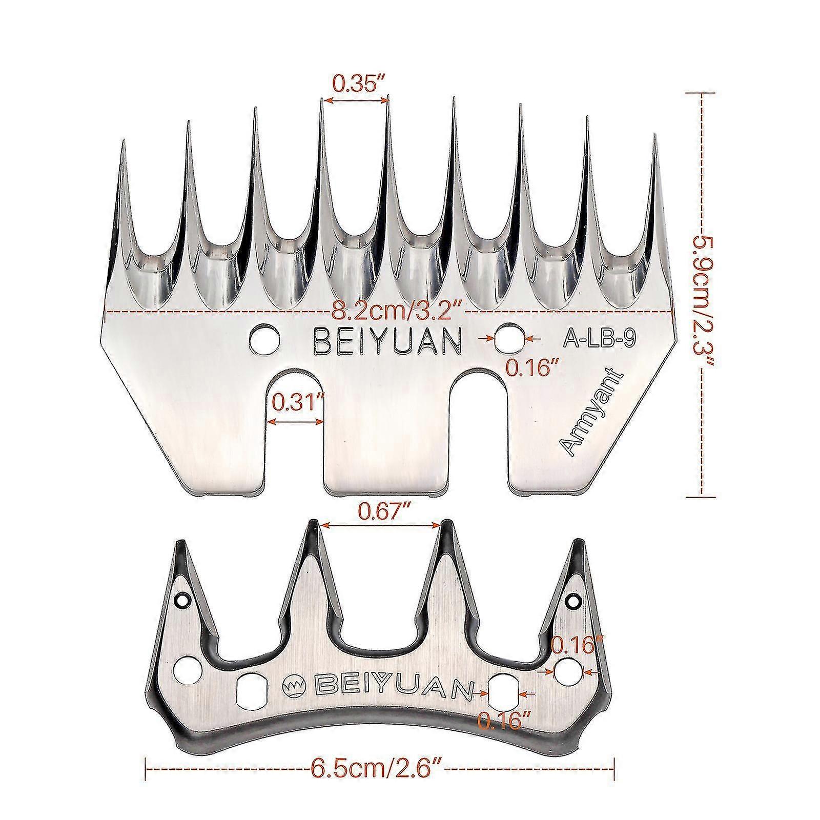 Beiyuan Sheep/goats Shearing Clipper Blade Convex Comb Cutter Shearing Clipper 9 Tooth Blade For Sheep Clipper Shears Scissorsd Hy