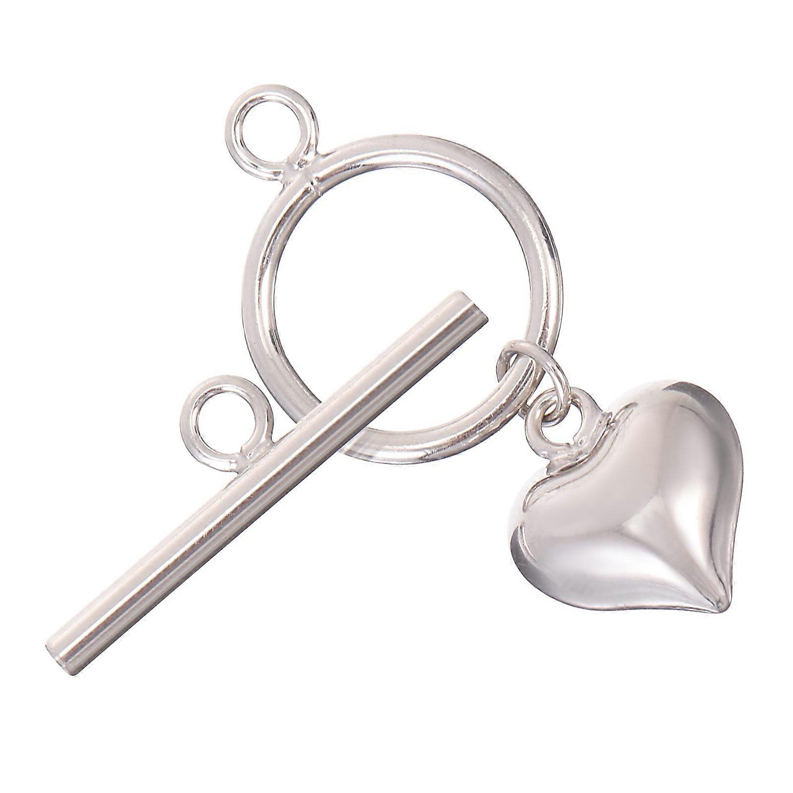 Fivela de Pulseira DIY Prateada (1 Conjunto) - Material Durável - Fecho para Pulseiras DIY