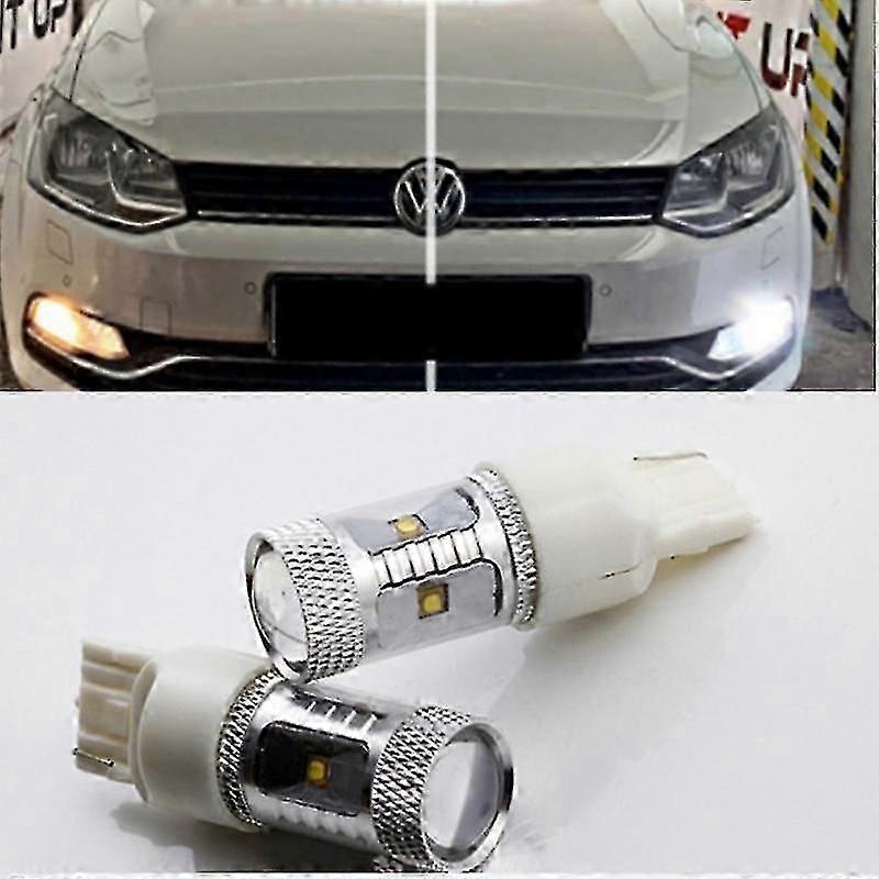 2pcs 30w White Canbus No Error T20 W21w 7440 7443 Led Bulb For Polo 6c (2009-2016) Led Daytime Running Lights Drl