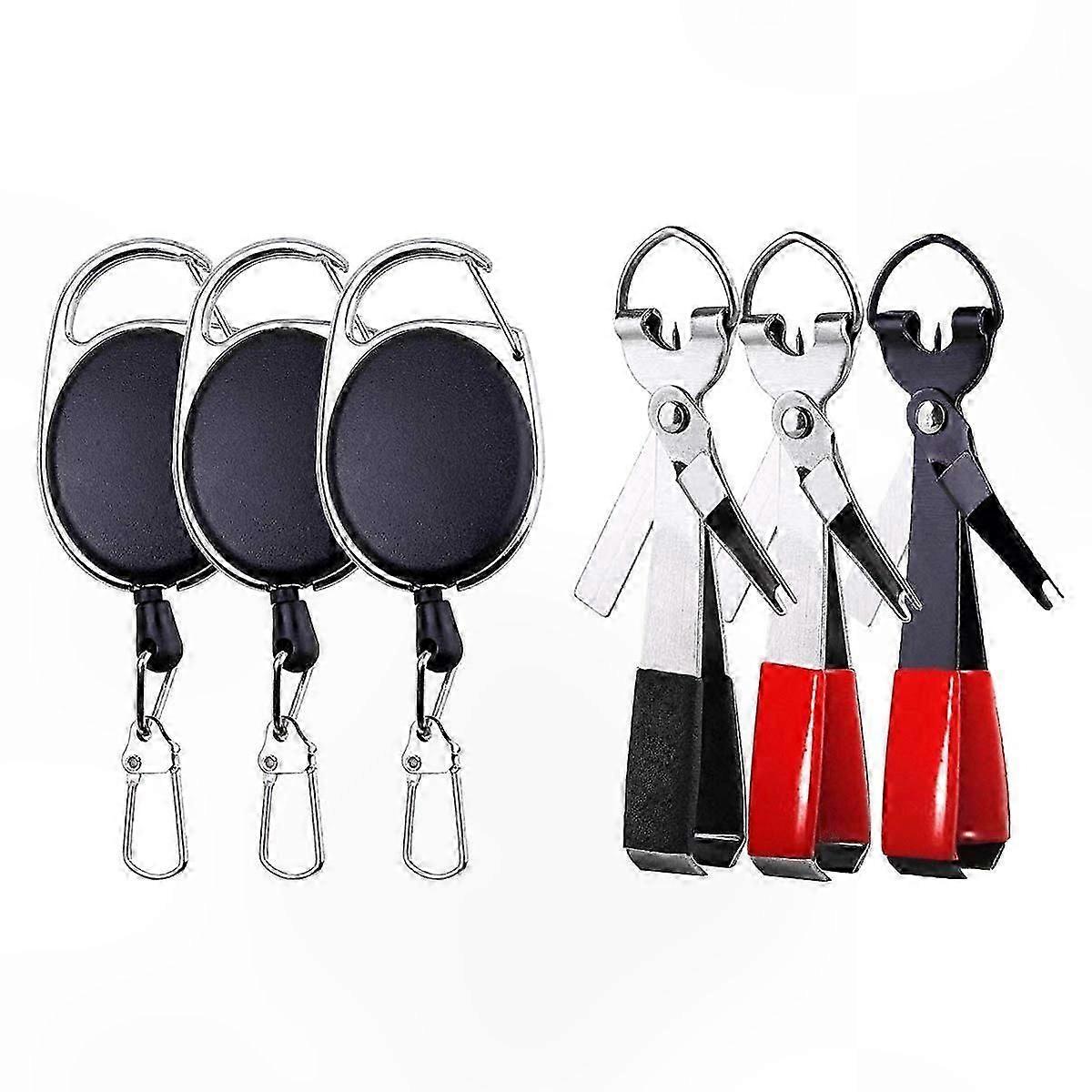 4 في 1 مجموعة أدوات الصيد المصنوعة من الفولاذ المقاوم للصدأ لربط العقدة السريعة ، 3 عبوات