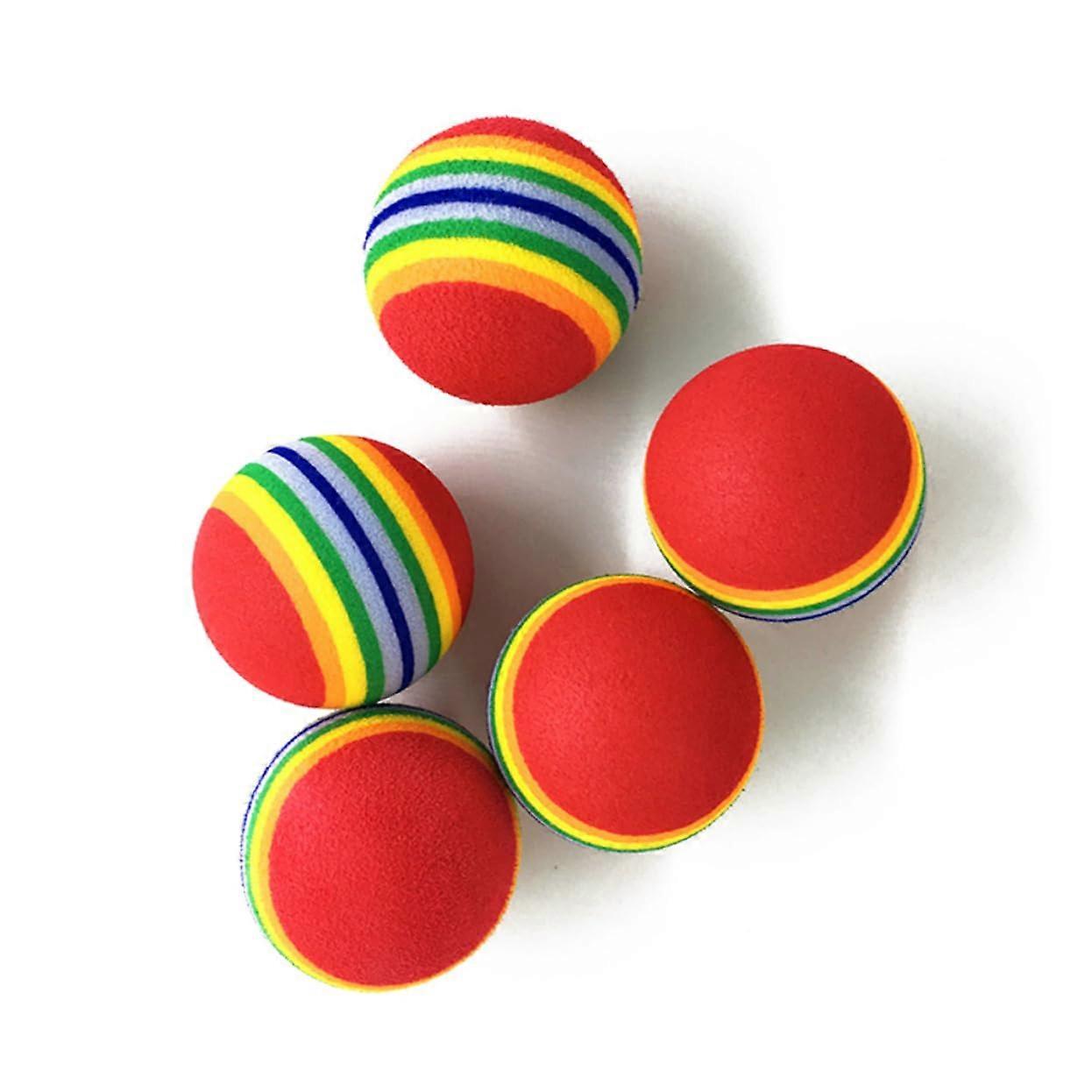 12 Pack Eva Rainbow Balls for Dogs, Interactive Chew Toys in Bright Colors, Perfect for Puppy Training and Play for Small Dogs