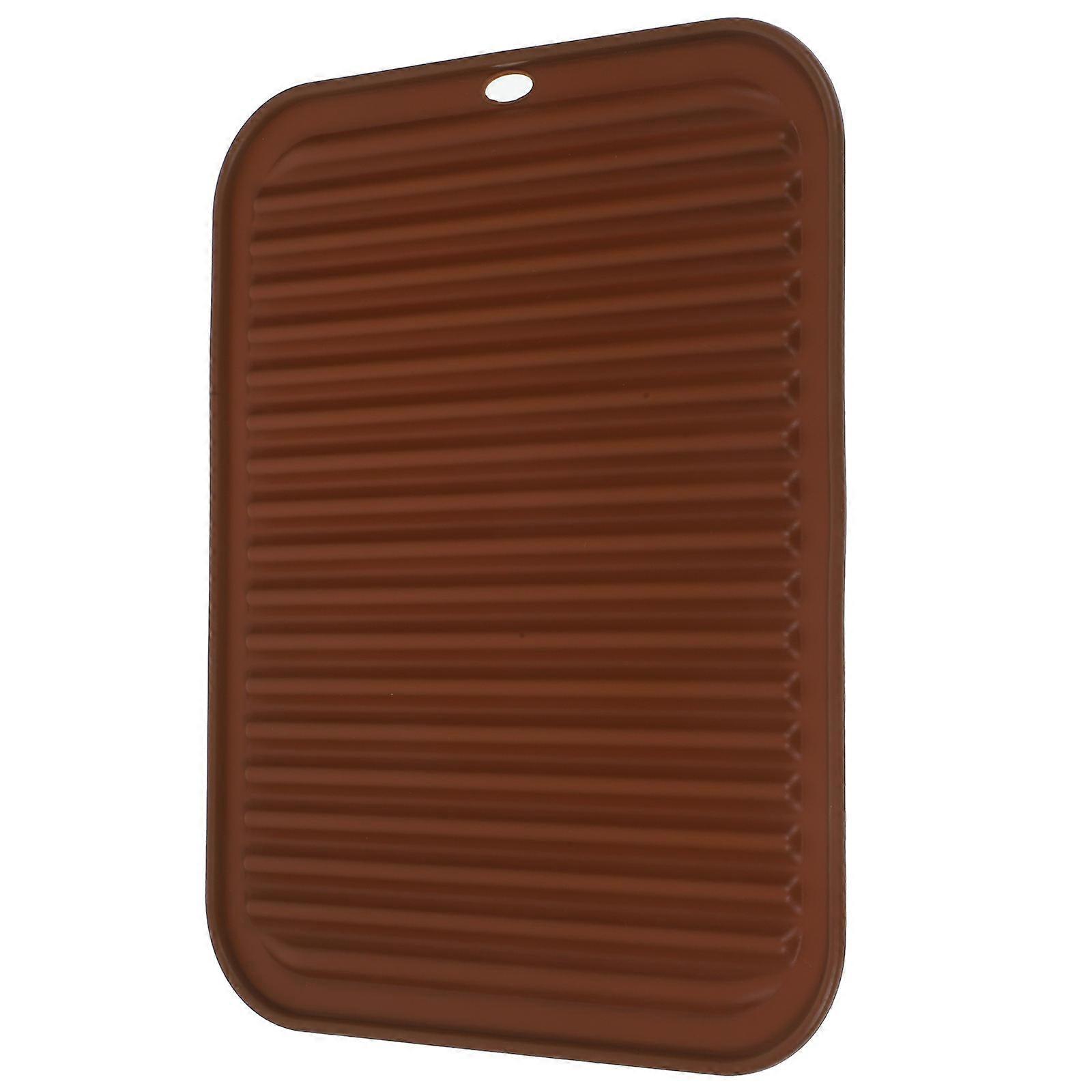 Coffee Silicone Heat-Resistant Placemat for Kitchen Use with Non-Slip Design and Easy Cleanup 7.87