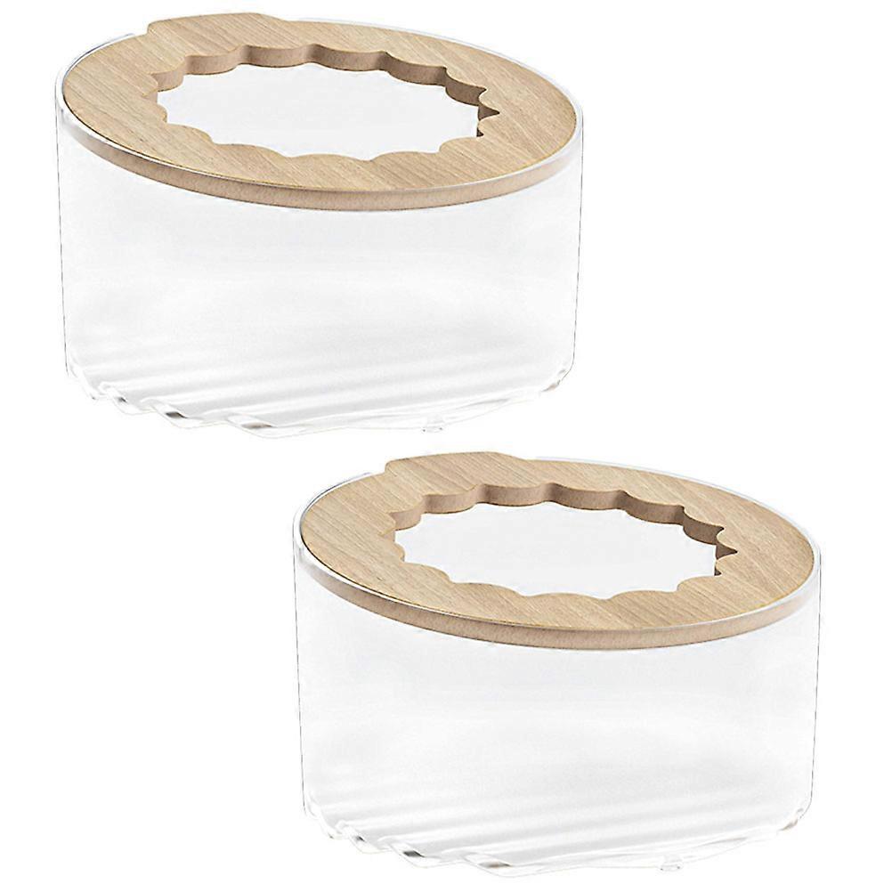 Transparent Hamster Sand Bath Toilet Box With Lid Ideal For Bathing And Playtime Measuring 14.5X14.5X9.3cm Designed For Small Pet Owners 2Pcs