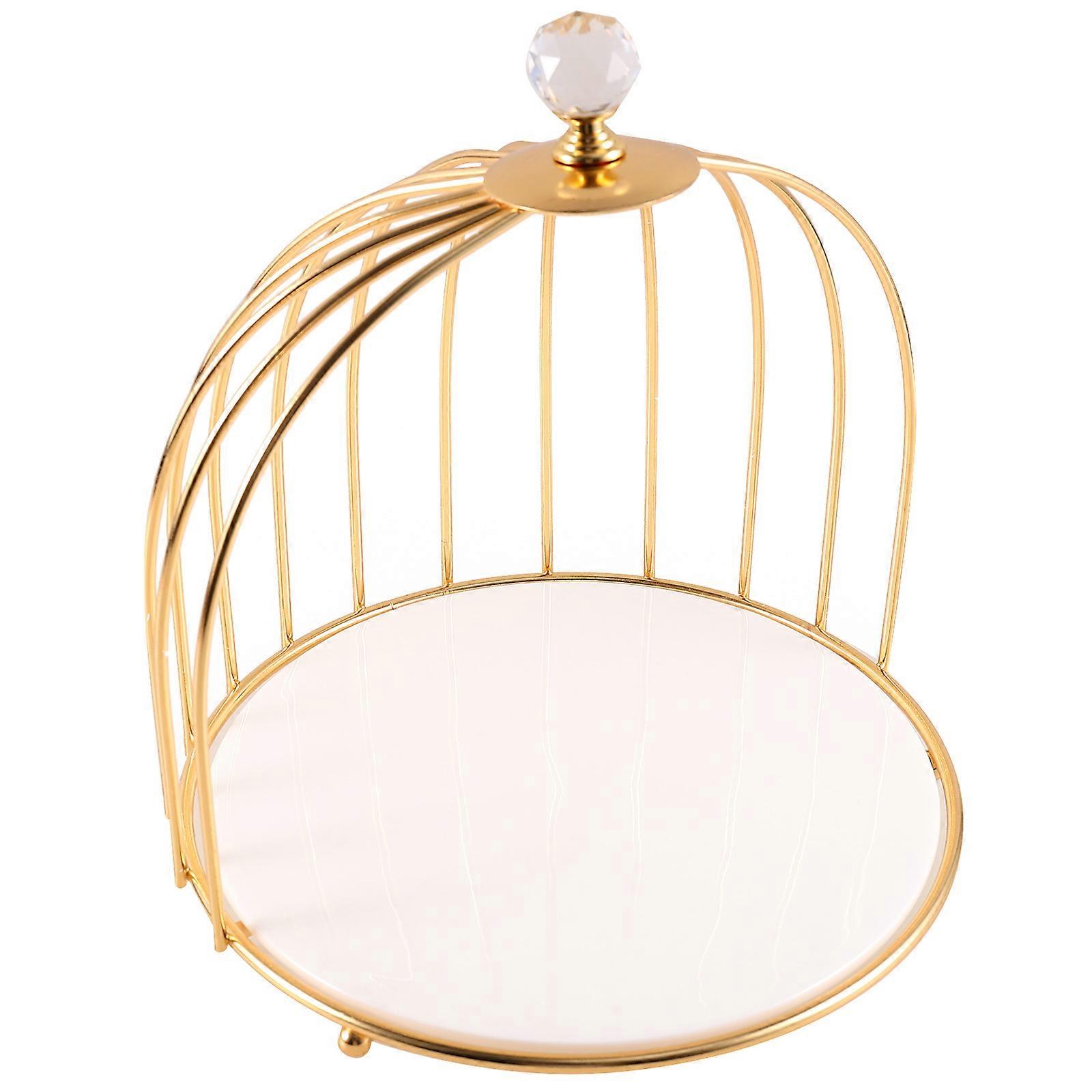 Round Ceramic Fruit Tray For Home Use And Hotel Display 21X21X23.4CM Crafted With Materials 1Set