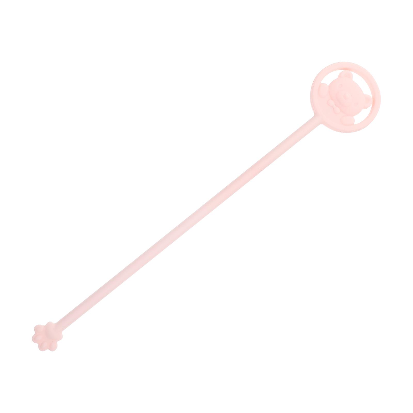 Tige de mélange de bâton d’agitation de poudre de lait pour les parents à l’extérieur 21.2X3.5X0.5CM Poignée de dessin animé rose 2Set