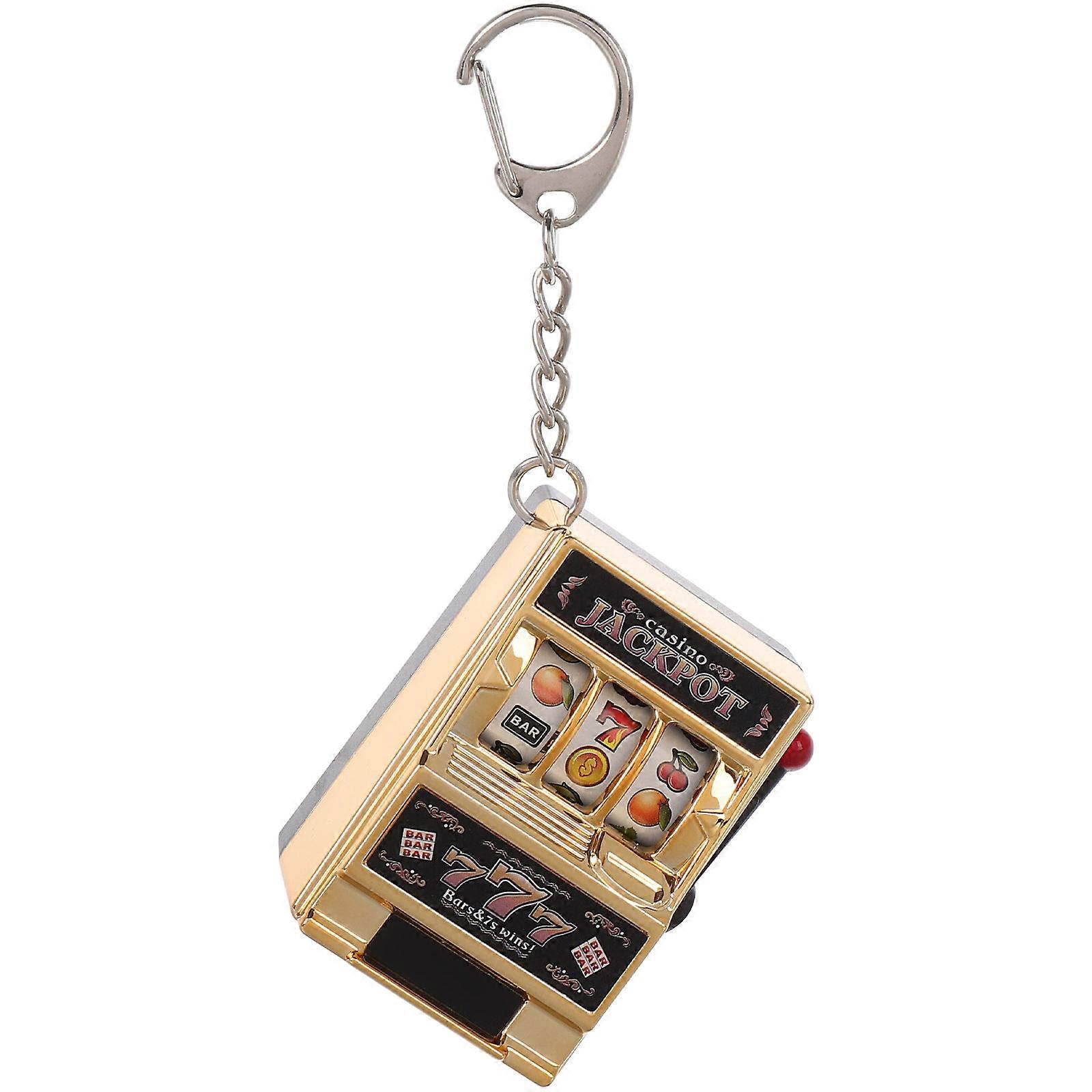 Lucky Keychain Creative Fruit Machine Design Portable Accessory for Bags & Backpacks Fun Key Ring for Adults Favor