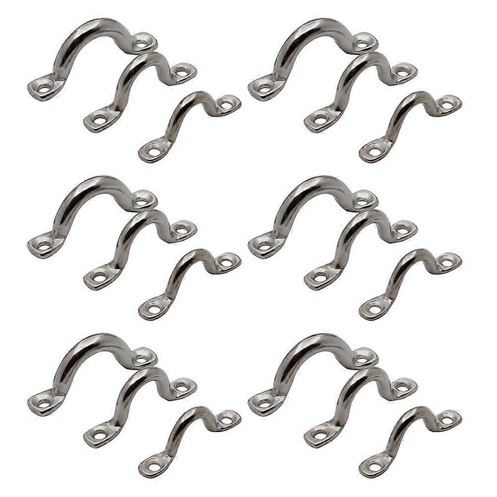 Boat Kayak Pad Eye Kit 18Pcs Stainless Steel Deck Loop for Kayak and Canoes with Screws for Leisure Cruises
