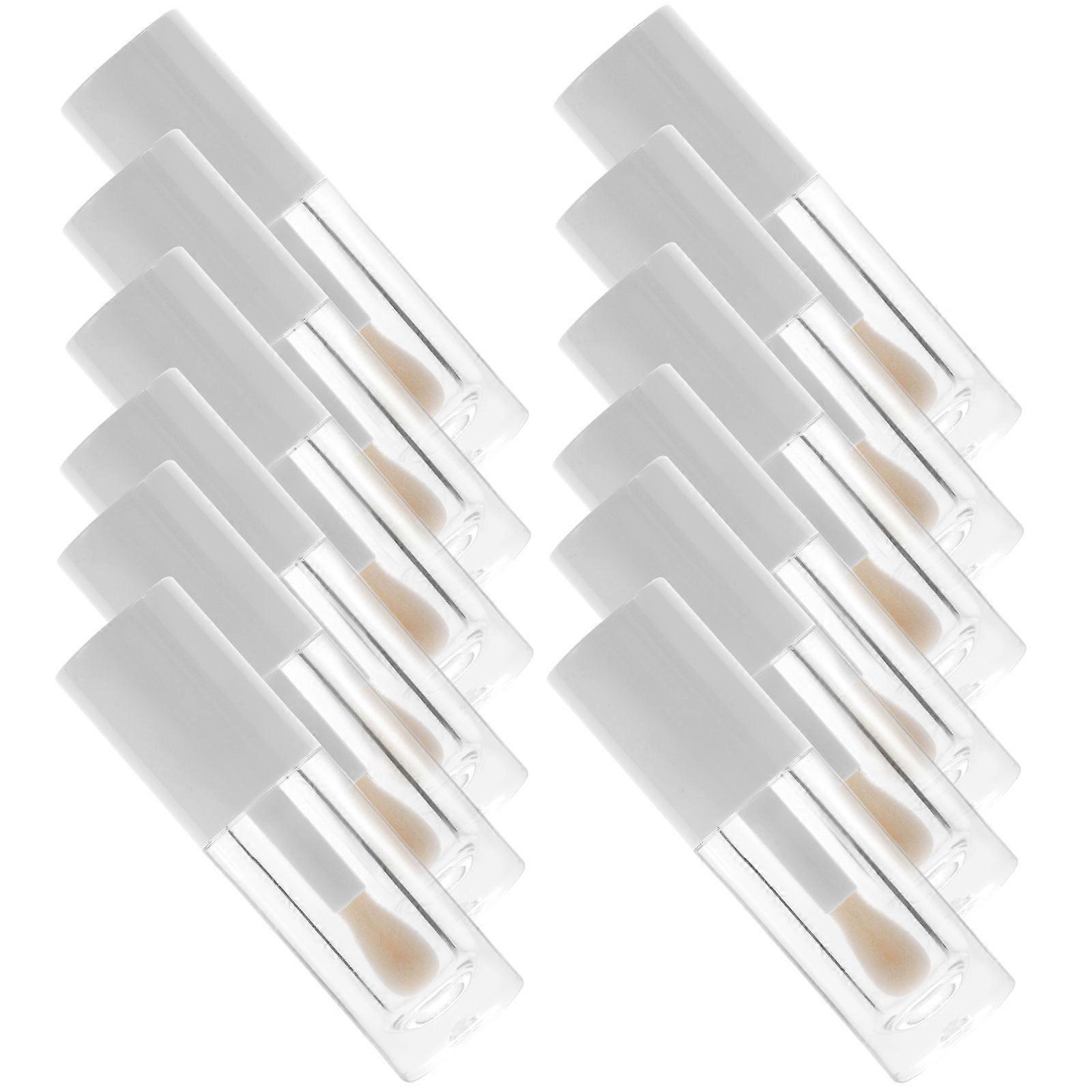 Refillable Lip Gloss Tubes Containers 6ml Round Shape Suitable For Women DIY Projects 12Pcs