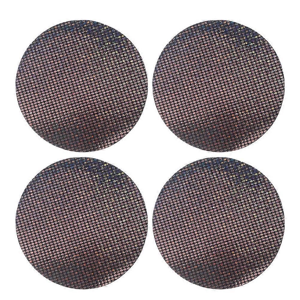 Sleek Design Cup Coasters For Vehicle Interior Accessory 4Pcs Round Mats With Easy To Clean Functionality