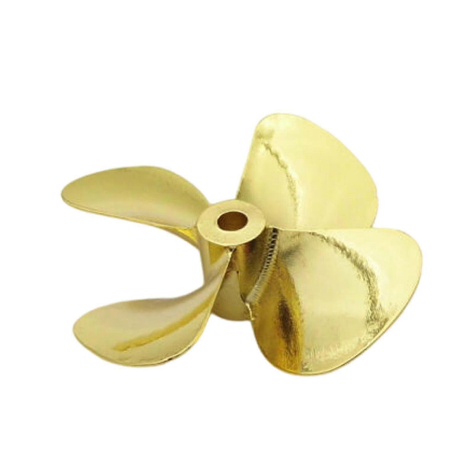 RC båtpropeller, 4-bladig metall 4 mm axel 55 mm 60 mm för marint fiske