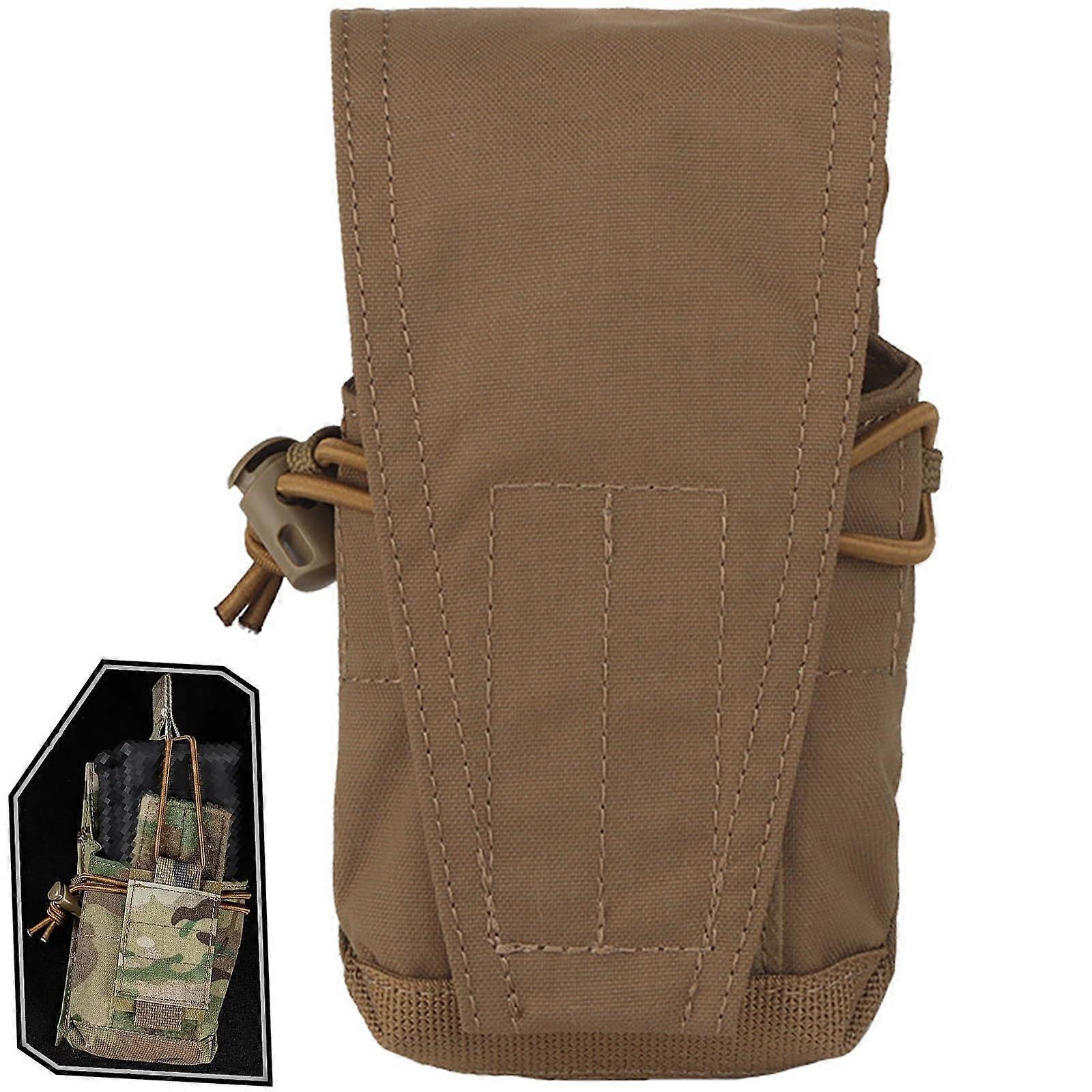 Taktische Funkgerätetasche Funkholster Tasche Molle Gewehr 5.56 7.62 Magazintasche Träger Jagdzubehör Braun