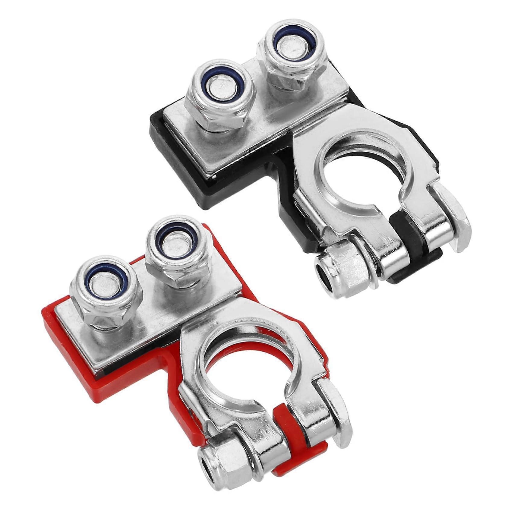 Battery Terminals for Plus Battery - 1 Pair of Pure Quick Disconnect Terminals, Durable Connection for Cars, Trucks, Caravans