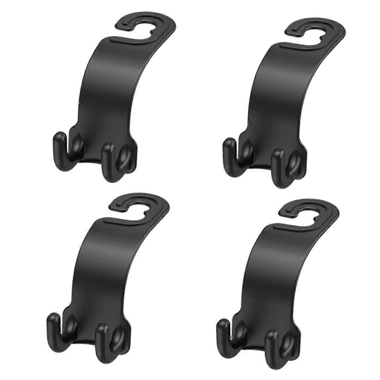 4 Pieces Car Backseat Hooks Multifunctional Plastic Storage Hooks for Handbags and Kids Toys Durable and Lightweight