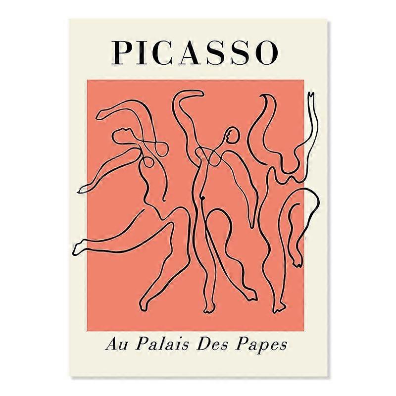 Pablo Picasso Figure Lines Canvas Art Print 40x60cm Home Wall Decor Famous Artwork Unframed