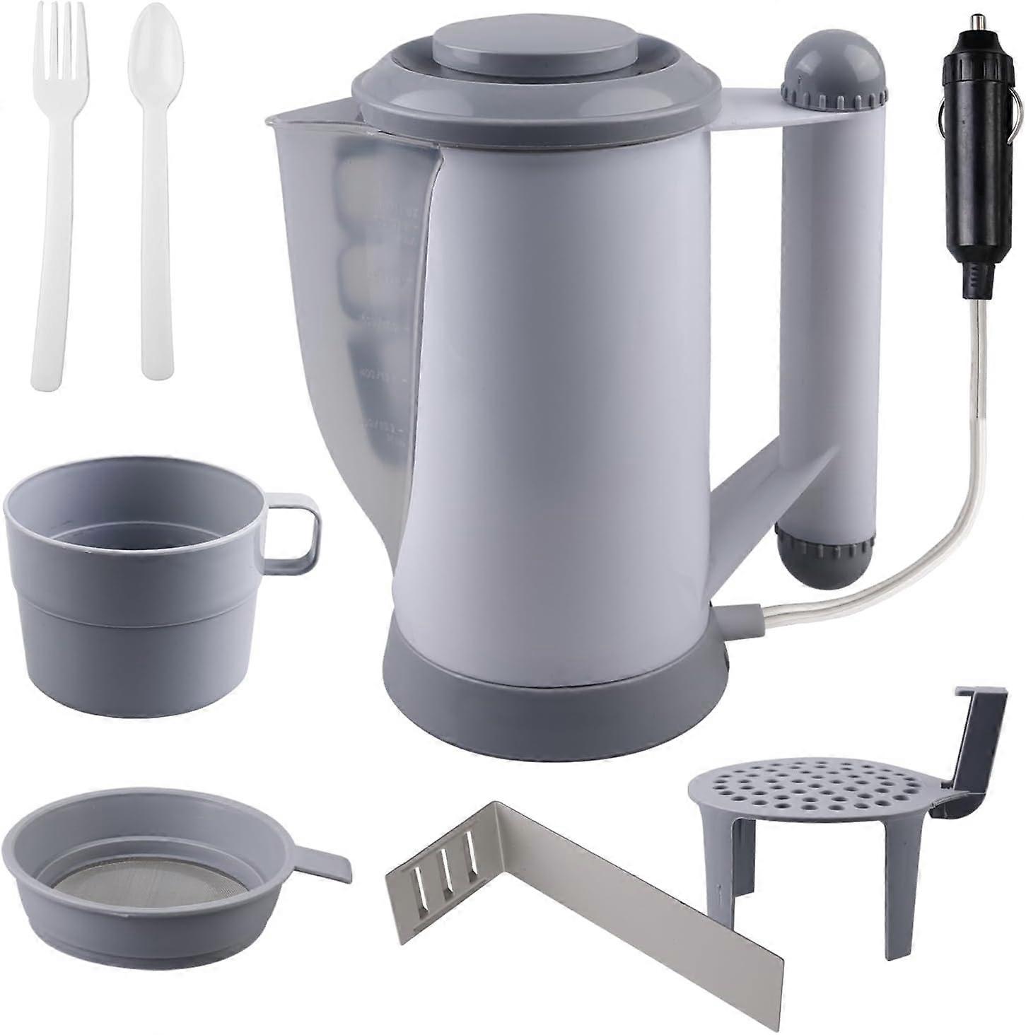 12V 600ml car electric kettle with automatic power off function  convenient for travel