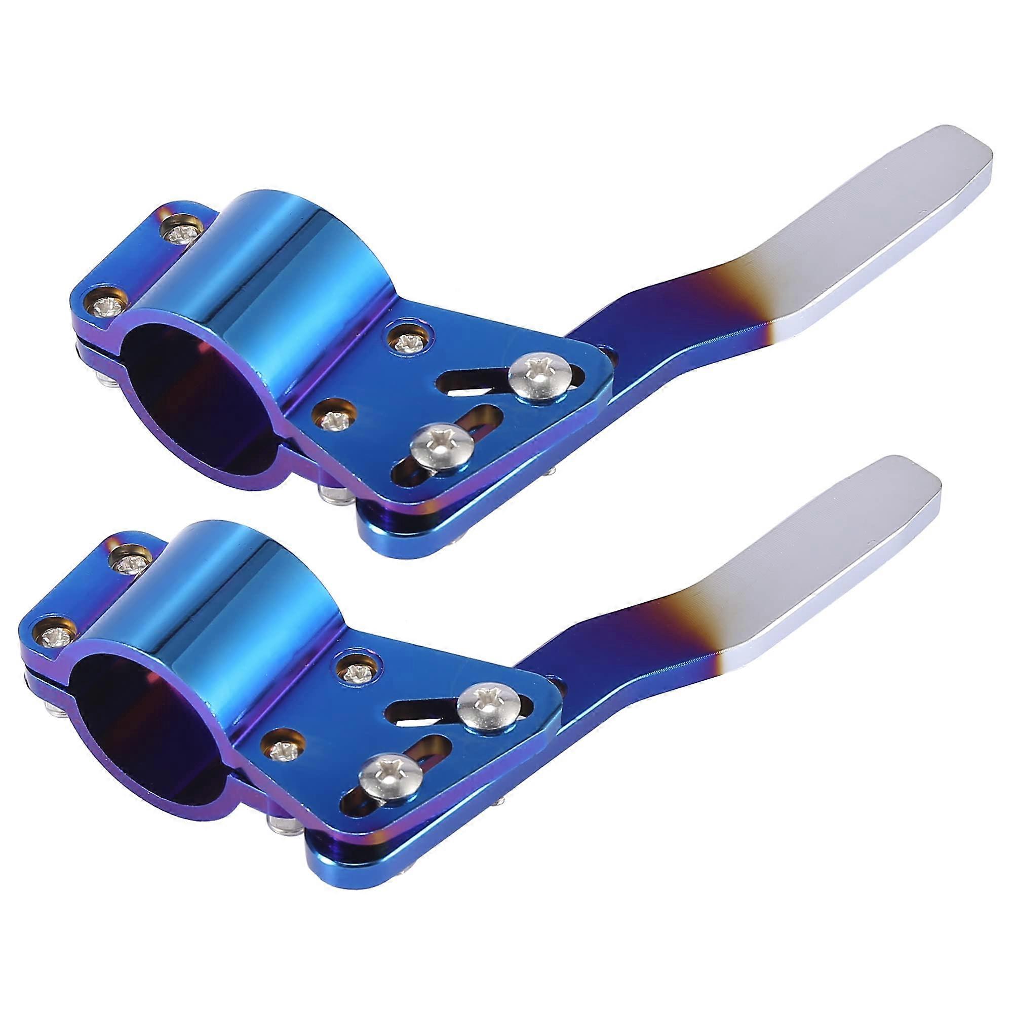 2pcs Car Turn Signal Extension Steering Wheel Kit Grilled Blue