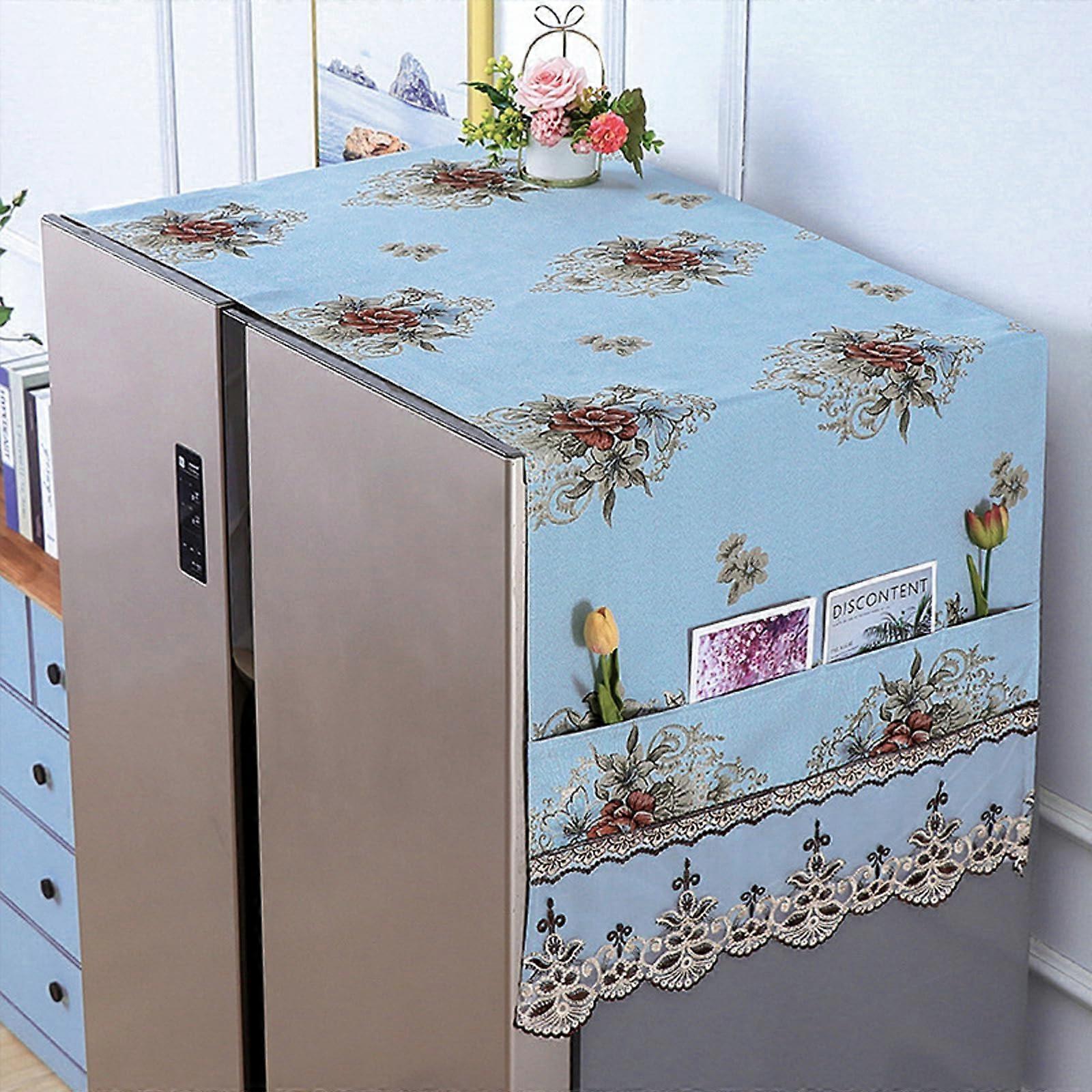 Kühlschrank Staubdichte Abdeckung 54x140cm, Wasserdicht, Mit Aufbewahrungstasche, Für Kühlschrank, Waschmaschine, Mikrowelle H Style