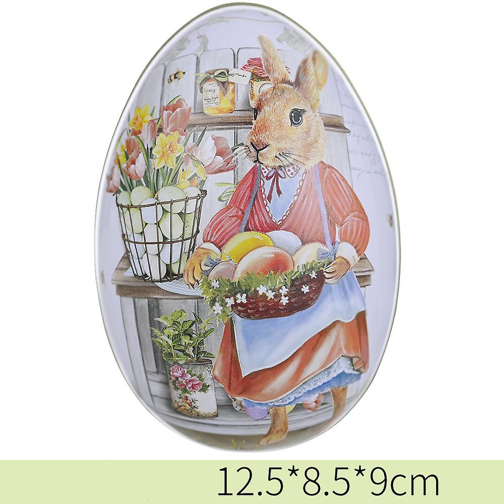 Easter Decorations Easter Tinned Eggs Colored Rabbits Iron Eggs Candy Eggshells 3