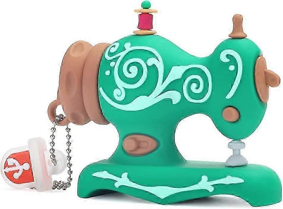 Embroidery Sewing Machine Shape Memory Stick Thumb Drive Data Storage,Green 32GB
