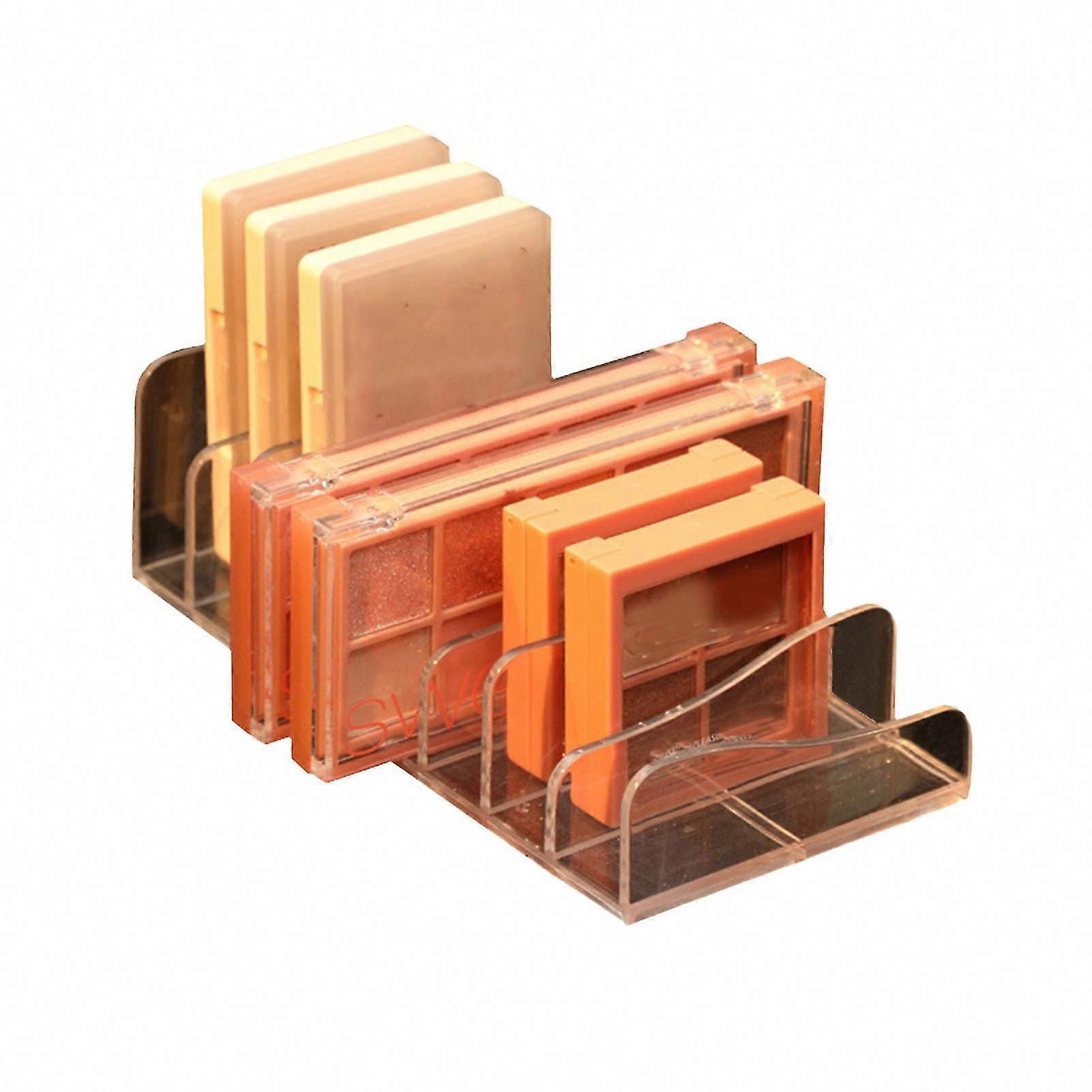 Clear Divided Eyeshadow Palette Organizer for Makeup Storage on Dressing Table