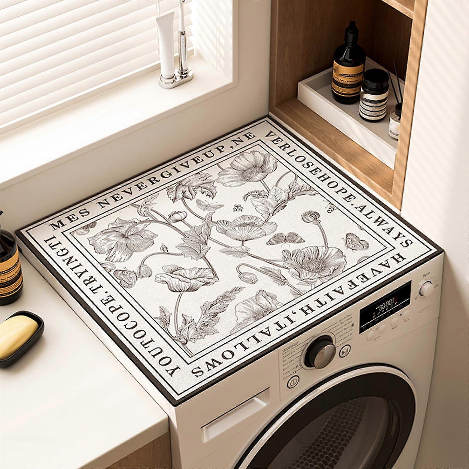 Washing machine cover,  dust cover, nonslip, quickdrying, dustproof, length 50cm * width 50cm.