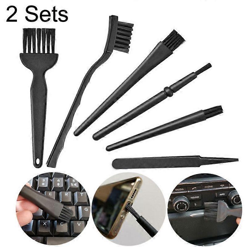 2 Sets Anti-static Brush Clean Keyboard Brush Kit 5 In 1