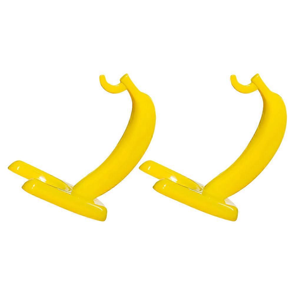 Hemoton 2pcs Hanging Display Stand Hook Stable Base Banana Hanger Kitchen Countertop Decor Under Cabinet