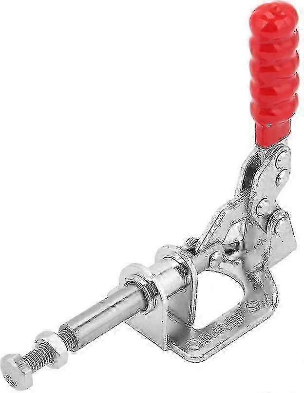 Non-Slip Horizontal Push-Pull Toggle Clamps for Workpiece Welding - Silver Red (1 Piece)