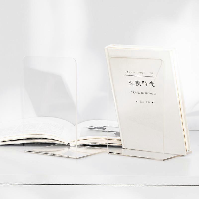 Set of 2 Transparent Bookends